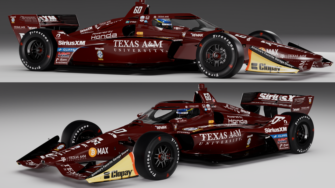 Rosenqvist’s Honda to Bring Texas-Sized Energy to Arlington with a Texas A&M University and SiriusXM SEC Radio Livery